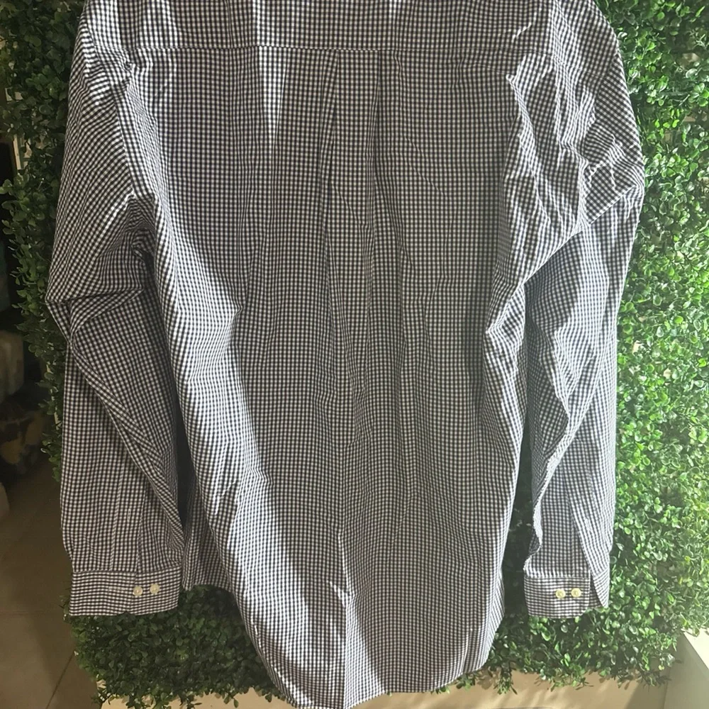 Brooks Brothers Shirt Mens Large Blue/white  Check 346 Button Down Work Office - Picture 4 of 6